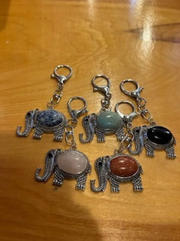 Gemstone Elephant Bag Tag sold by Sunbeam