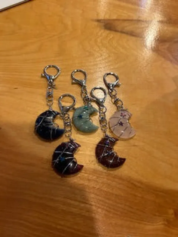 Wire Wrapped Moon and Star Bag Tag sold by Sunbeam