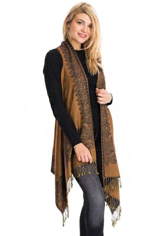 Luxury Paisley Pashmina Vests sold by Sunbeam
