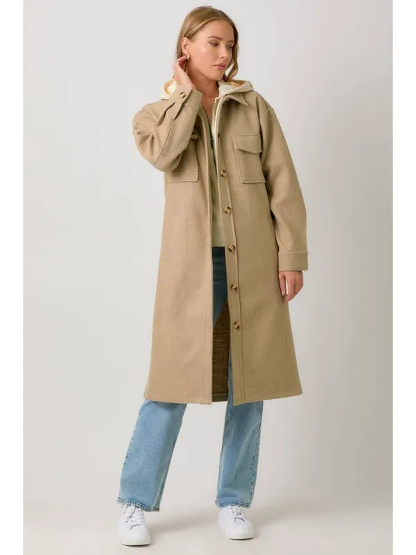 Twofer Hoodie Solid Coat sold by Sunbeam