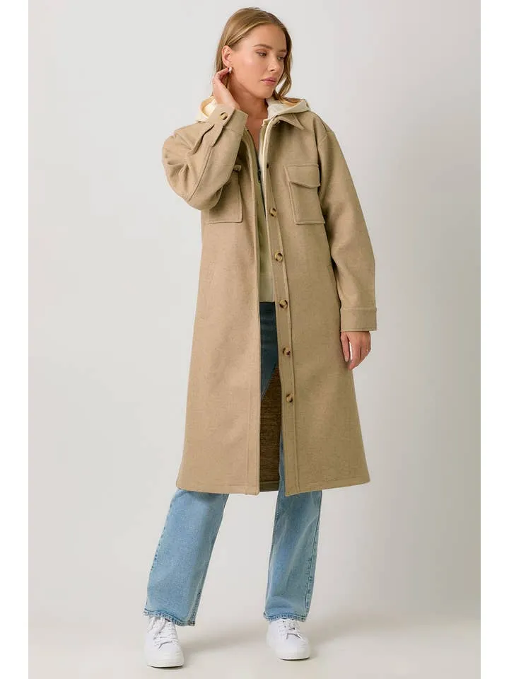 Twofer Hoodie Solid Coat sold by Sunbeam