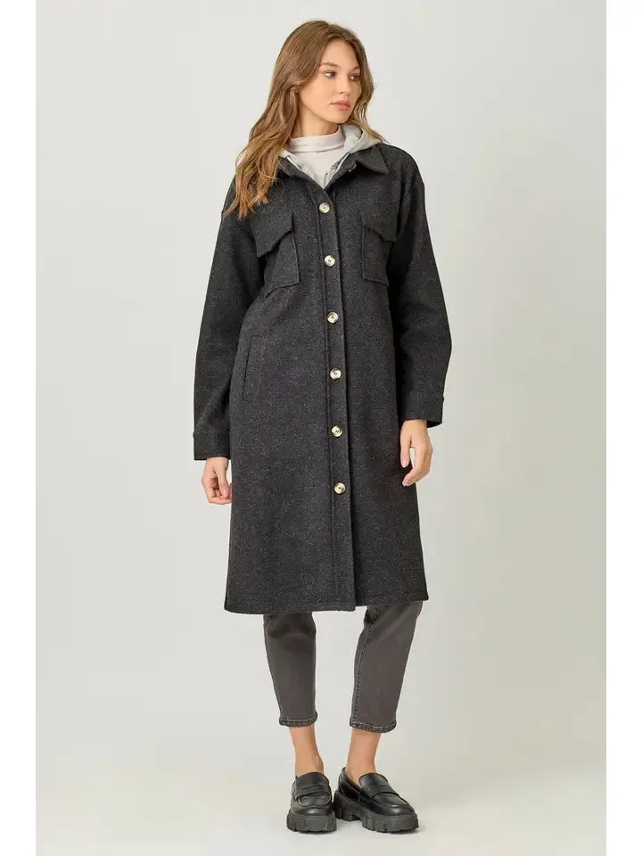 Twofer Hoodie Solid Coat sold by Sunbeam product image thumbnail 5
