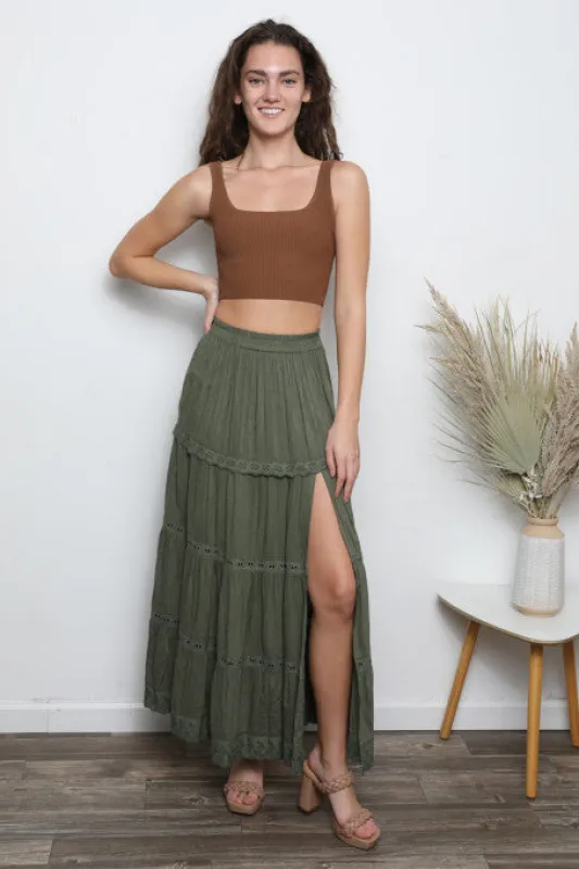 Maxi skirt with eyelets sold by Sunbeam