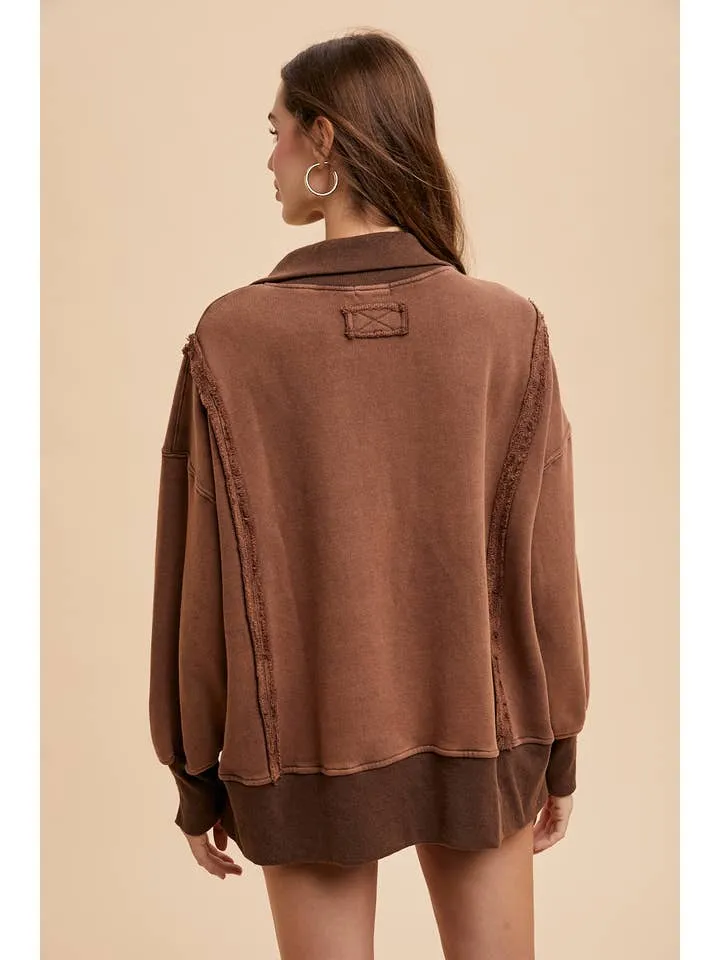 Vintage Washed Terry Polo Pullover sold by Sunbeam product image thumbnail 5