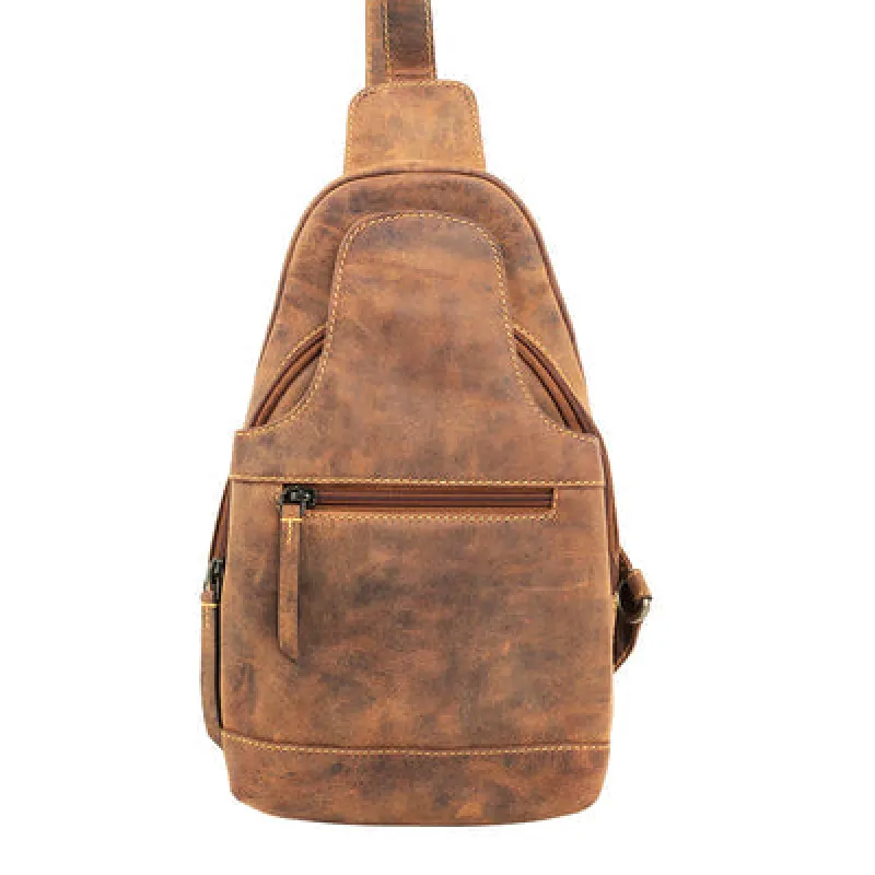 Western Fork Sling Bag in Camel sold by Sunbeam