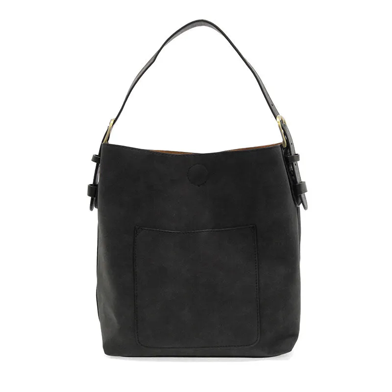Rich Faux Suede Hobo Handbag sold by Sunbeam