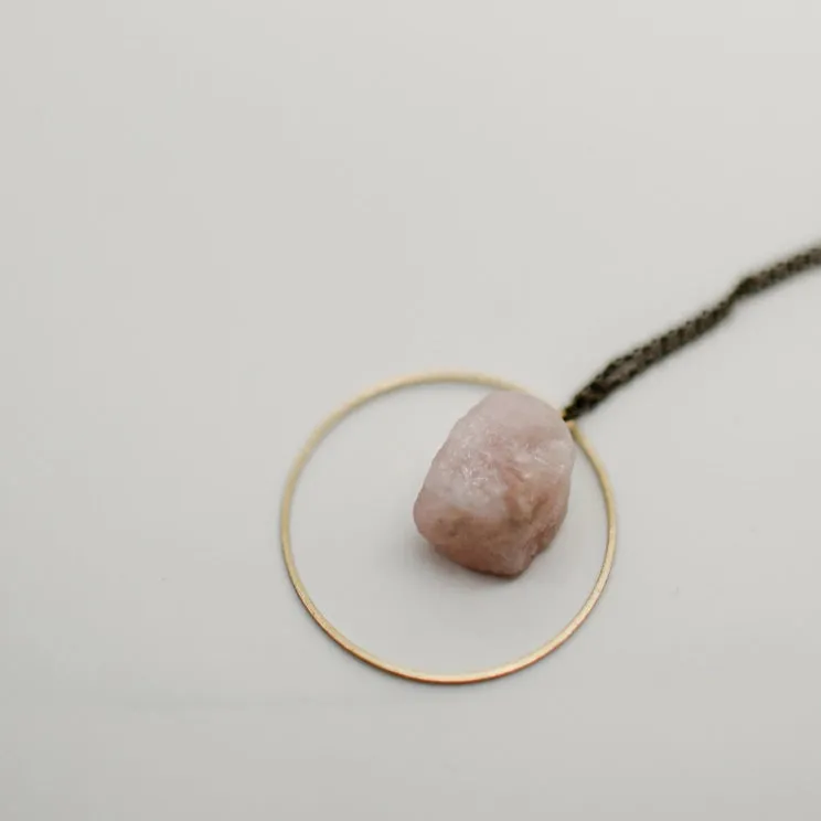 Rough Cut Semi-Precious Stone and Brass Necklace sold by Sunbeam product image thumbnail 5