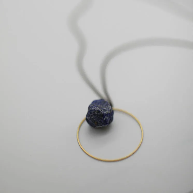 Rough Cut Semi-Precious Stone and Brass Necklace sold by Sunbeam product image thumbnail 3