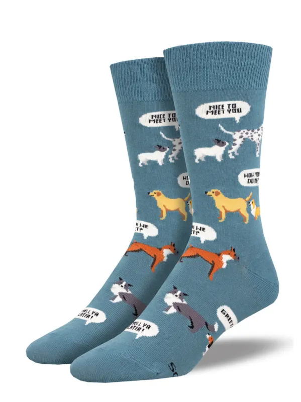 Men's "New Dog, Who Dis?" Socks- Blue sold by Sunbeam