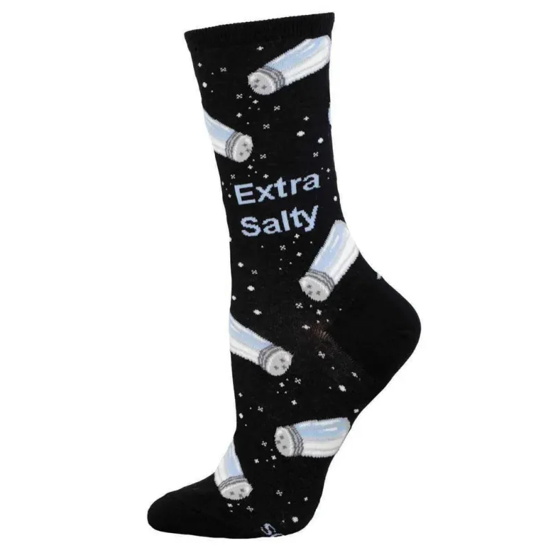 Women's Extra Salty Cotton Crew Socks made by Socksmith