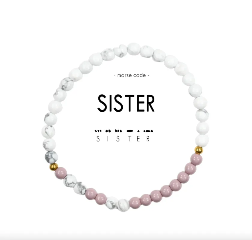 Morse Code Matching Set | SISTER - Lilac & Howlite sold by Sunbeam