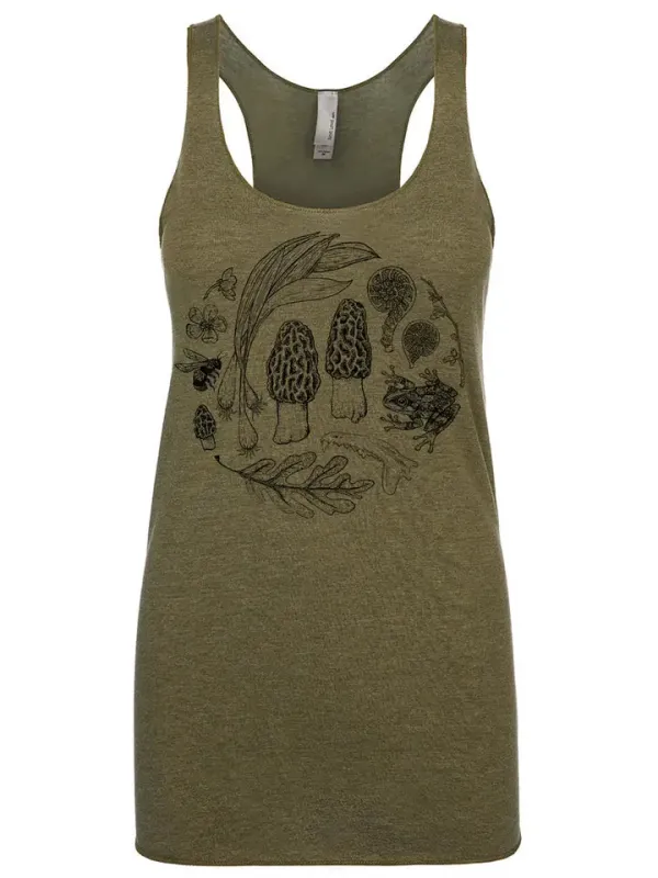 Morel Mush Nature Walk Tank Top Mushroom Shirt Moth Shirt sold by Sunbeam