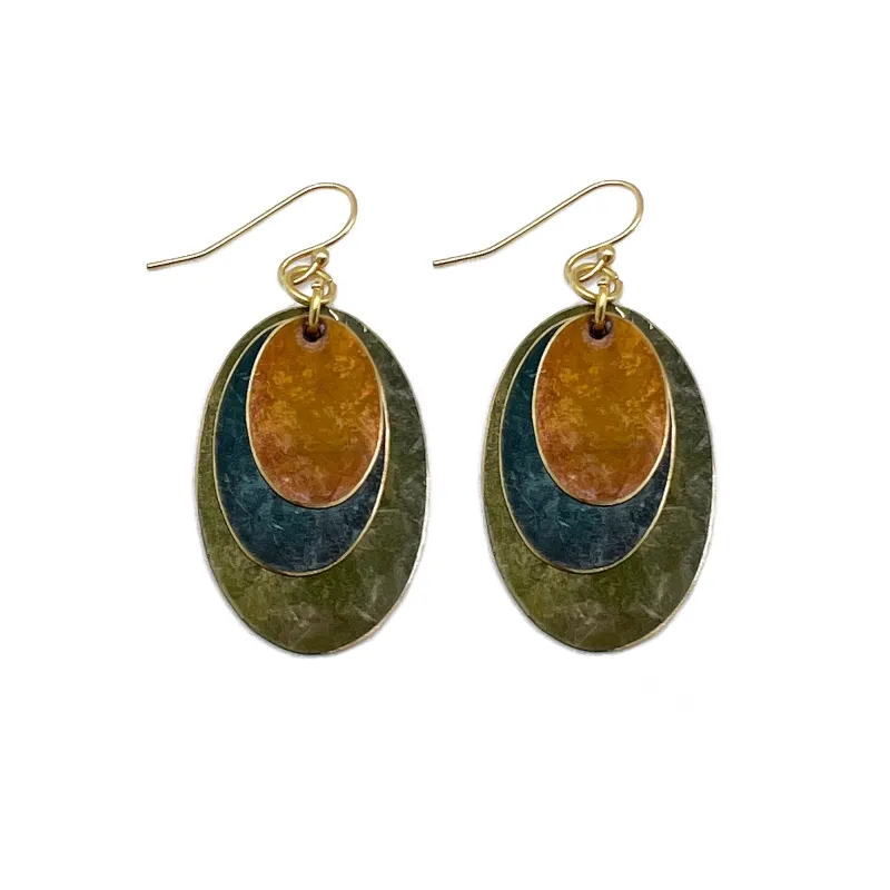 Brass Patina Earrings sold by Sunbeam