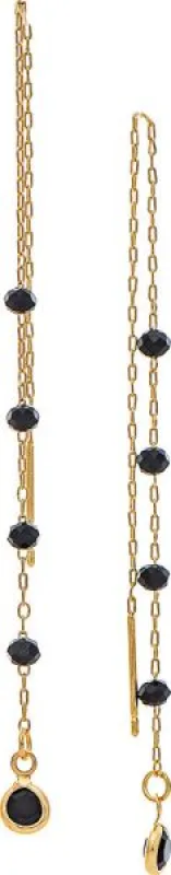 Gold Bead Chain Threader Earring sold by Sunbeam