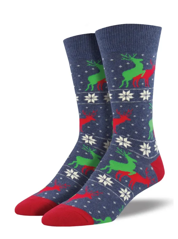 Naughty Reindeer Games Men's Socks sold by Sunbeam