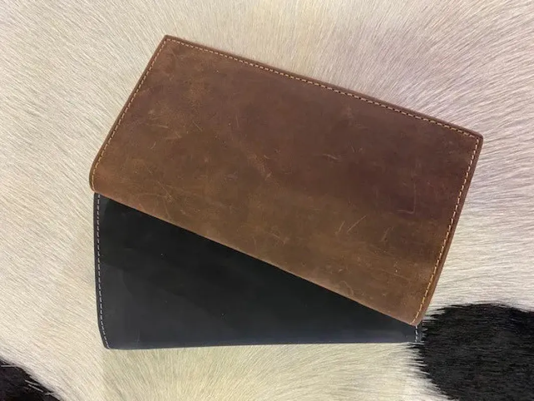 Leather Checkbook Wallet made by Sunbeam