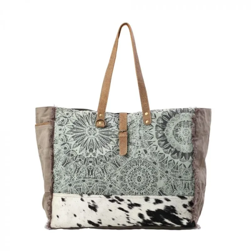 Green Floral Print Weekender Bag sold by Sunbeam