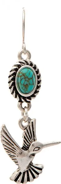 Silver Turquoise Accent Earring sold by Sunbeam