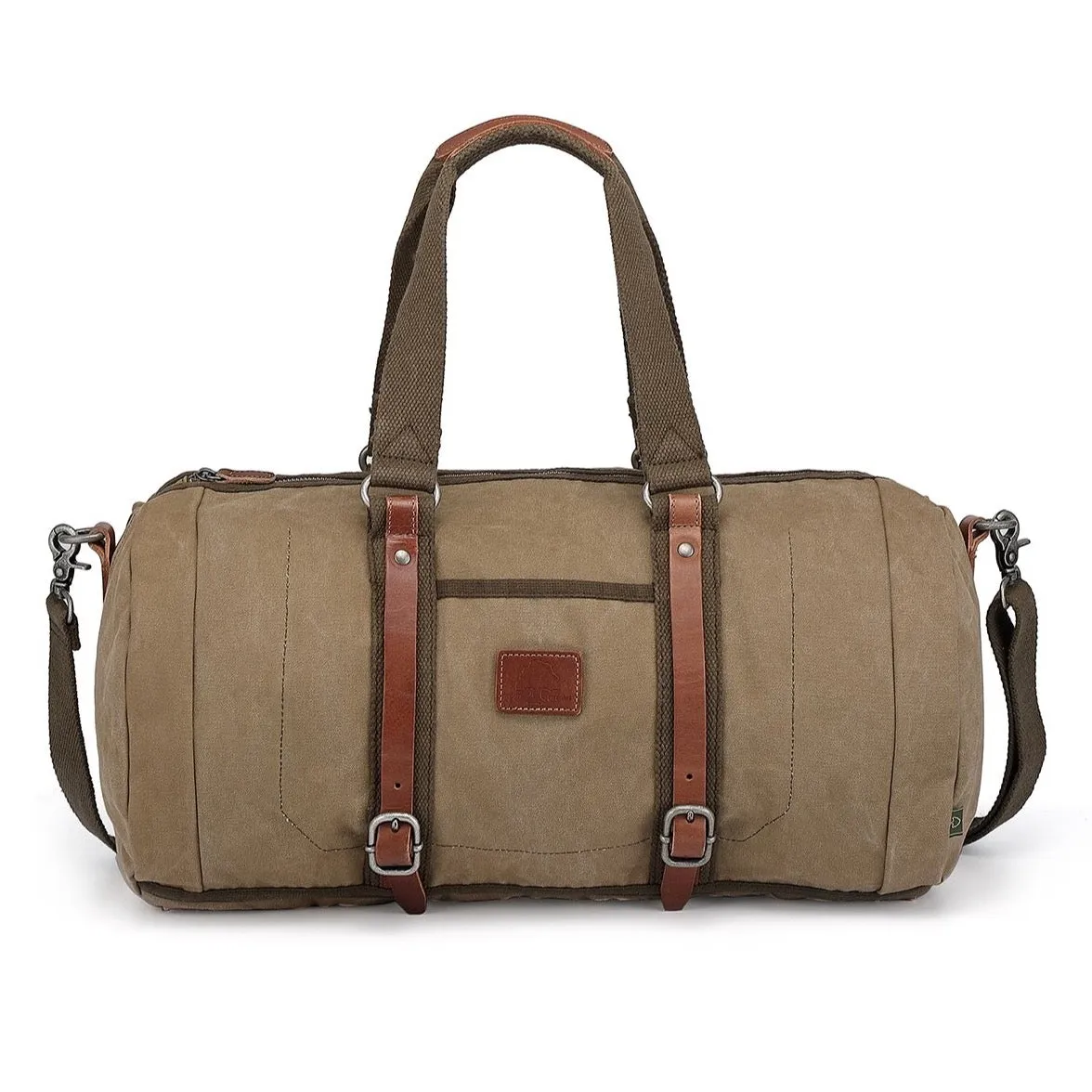 Forest Military-Inspired Canvas Weekender sold by Sunbeam