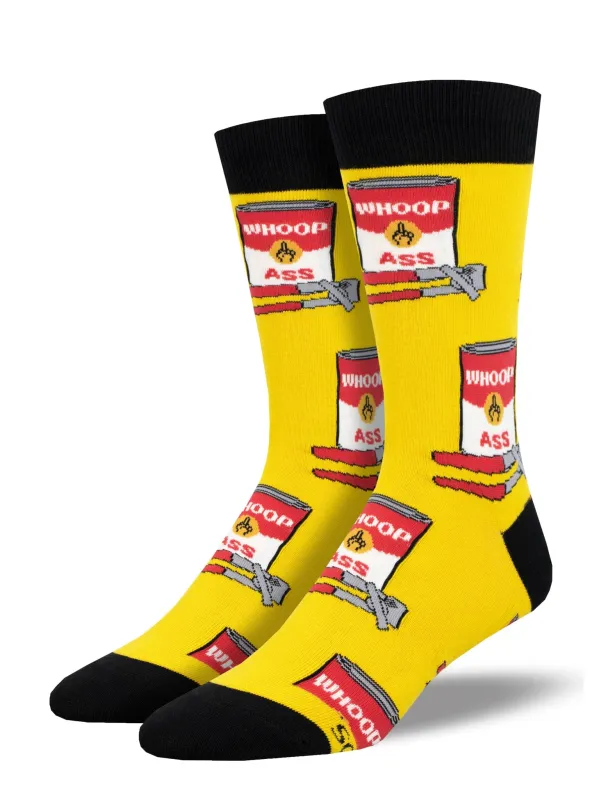 Men's Can Of Whoop Ass Socks sold by Sunbeam