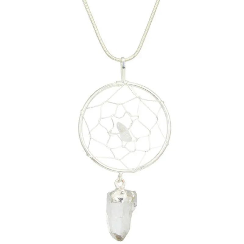 Web with Quartz Point Pendant Necklace sold by Sunbeam