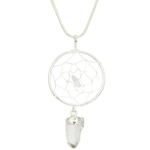 Web with Quartz Point Pendant Necklace sold by Sunbeam