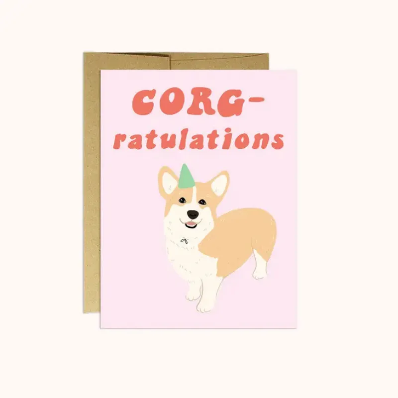 Corg-ratulations Congrats Card sold by Sunbeam