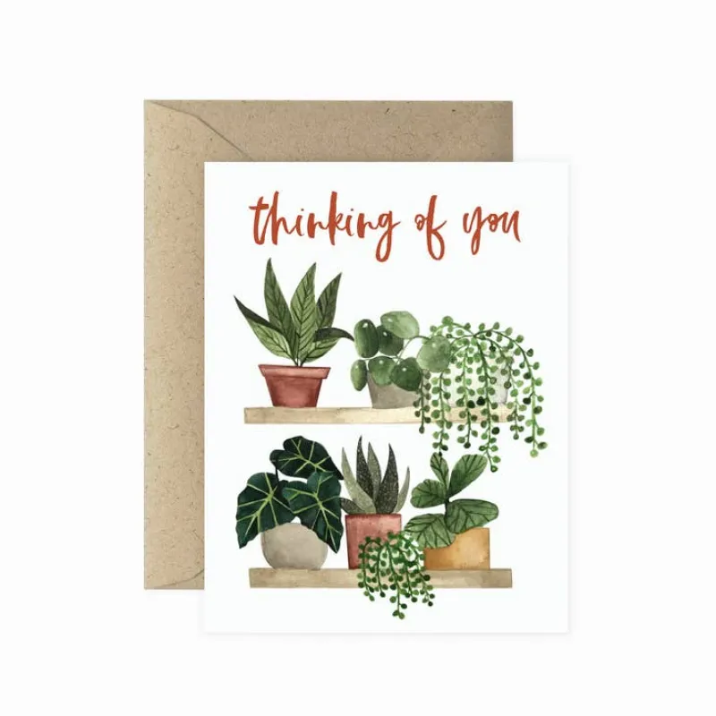 Thinking of You Plant Shelf Greeting Card sold by Sunbeam