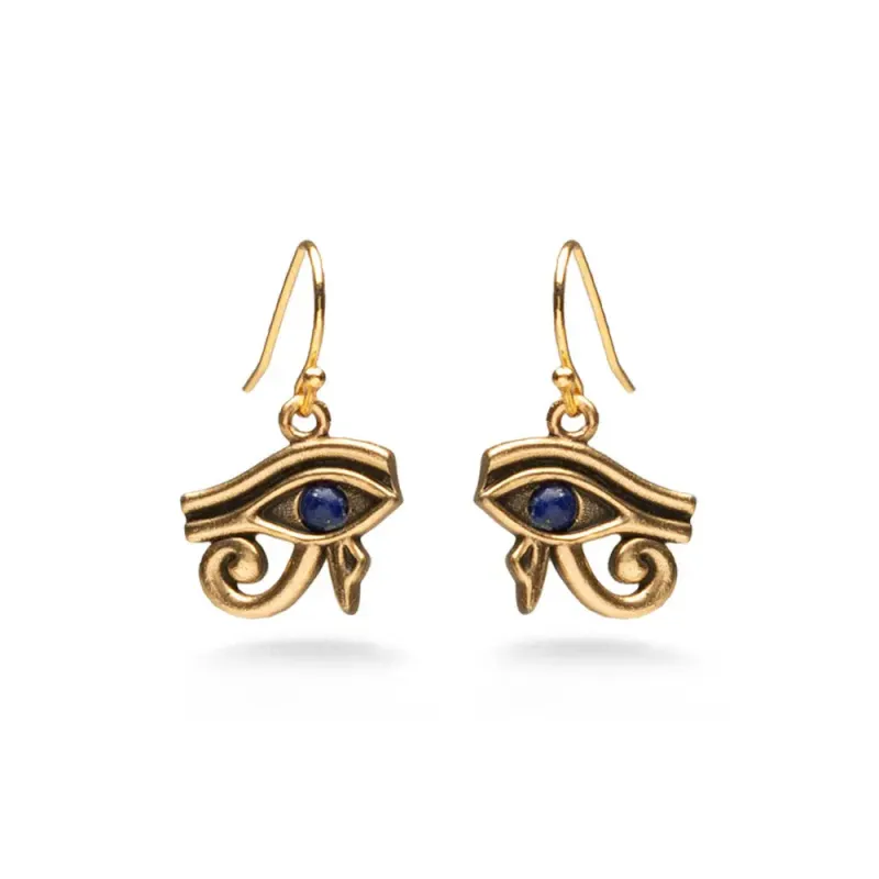 Eye of Horus Earrings w/ Lapis sold by Sunbeam