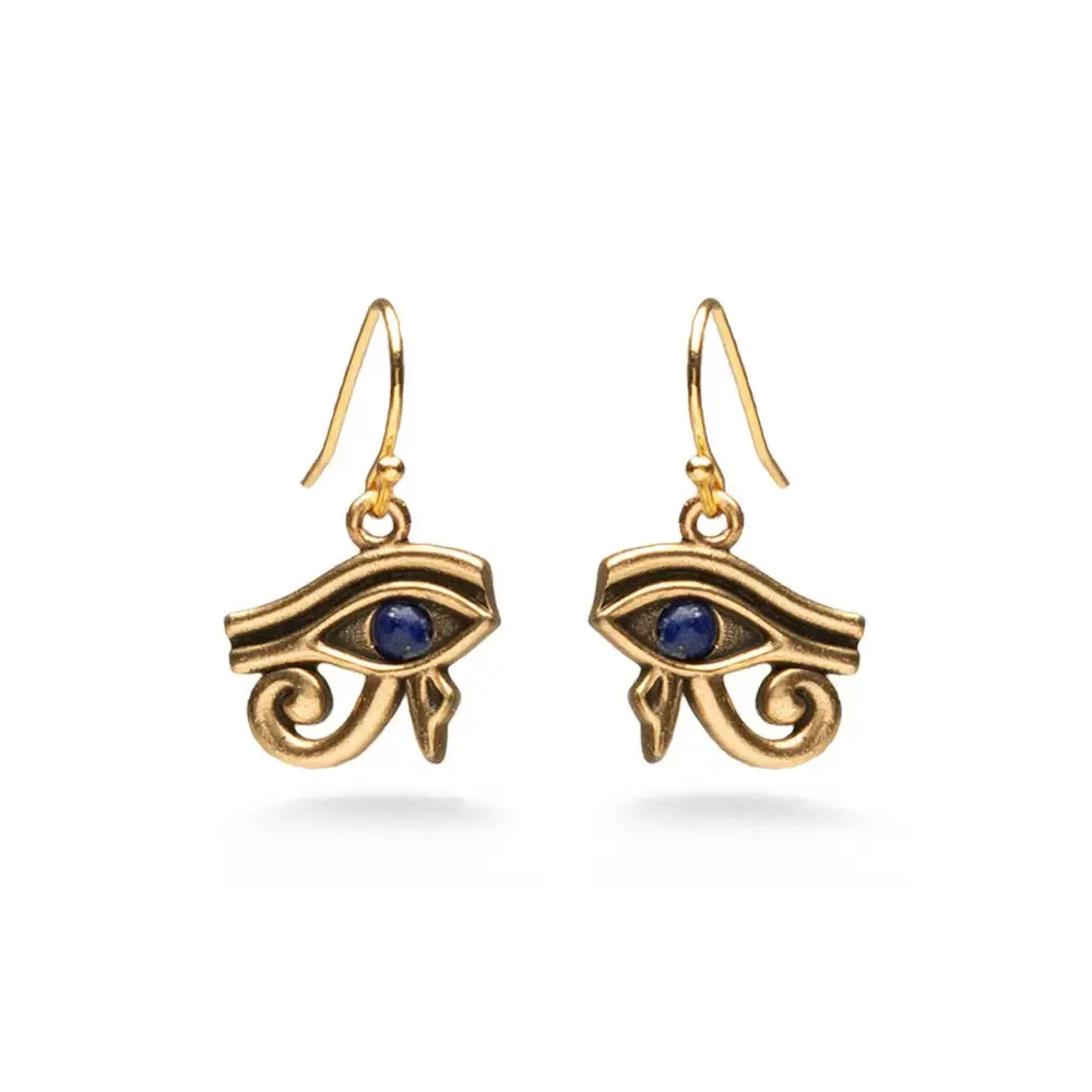 Eye of Horus Earrings w/ Lapis sold by Sunbeam