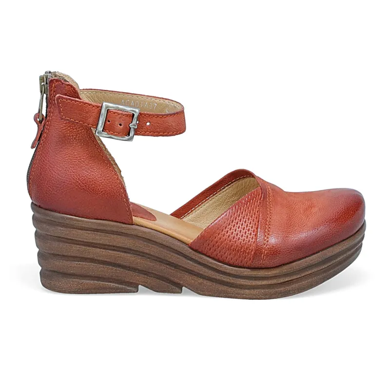 Acadia Closed-Toe Wedge - Brick sold by Sunbeam