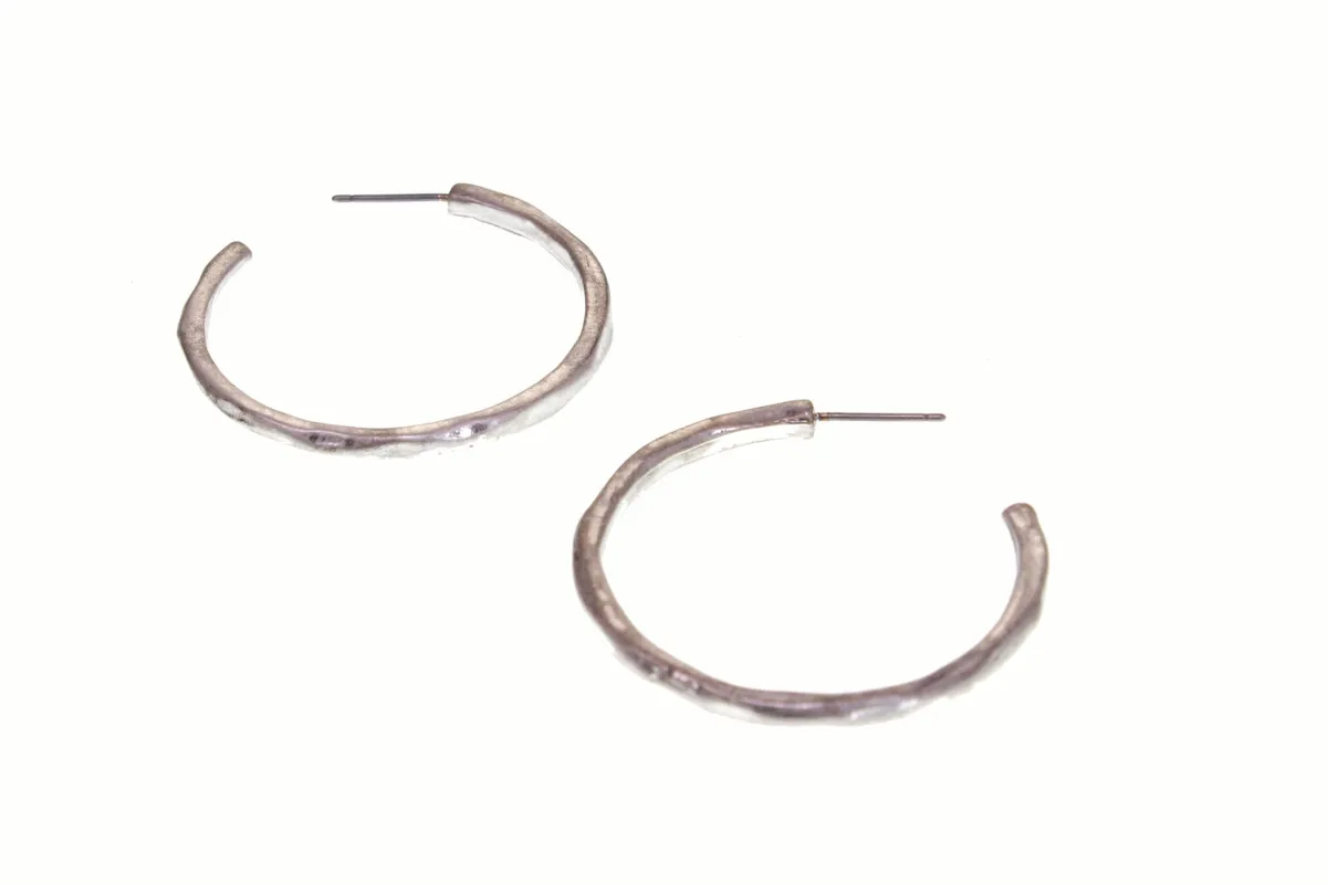 Hammered Hoop Earrings Small sold by Sunbeam