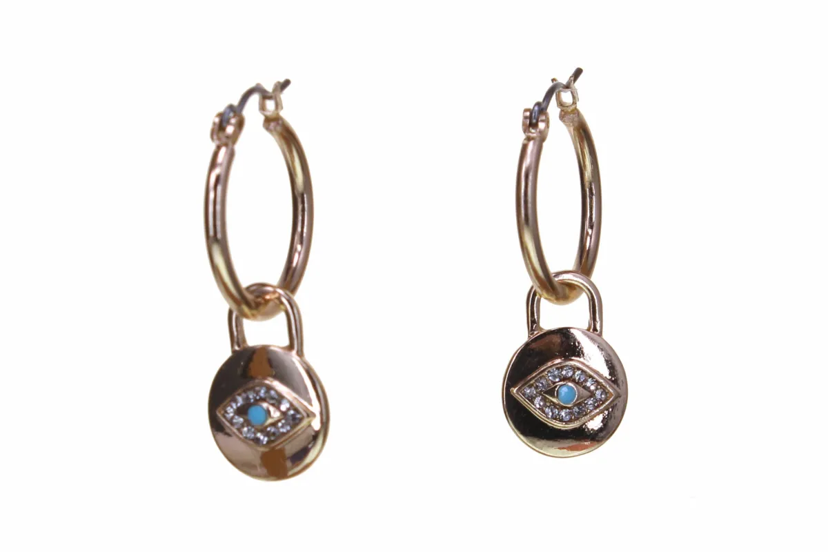 Evil Eye Hoop Earrings sold by Sunbeam