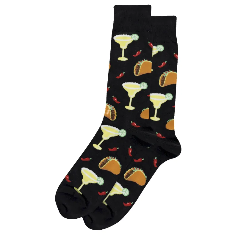 Margaritas and Tacos Crew Socks Men's sold by Sunbeam