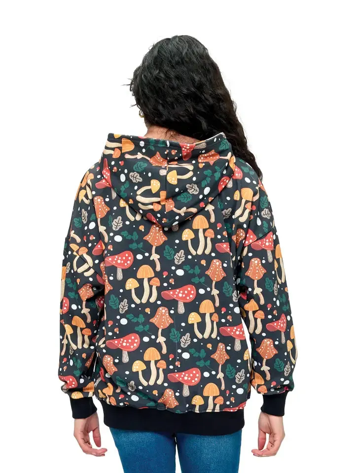 Zip-Up Hoodie Whimsical Mushroom sold by Sunbeam product image thumbnail 2