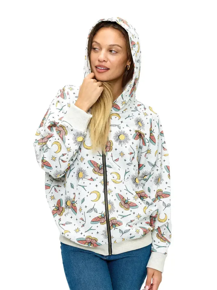 Zip-Up Hoodie Whimsical Celestial sold by Sunbeam