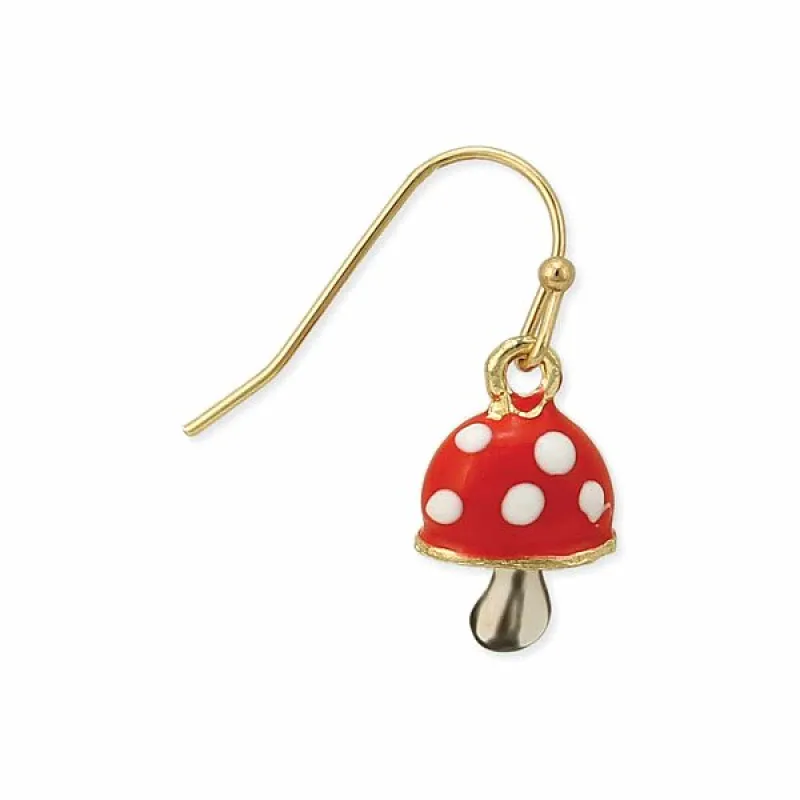 Magic Toadstool Enamel Earrings made by ZAD