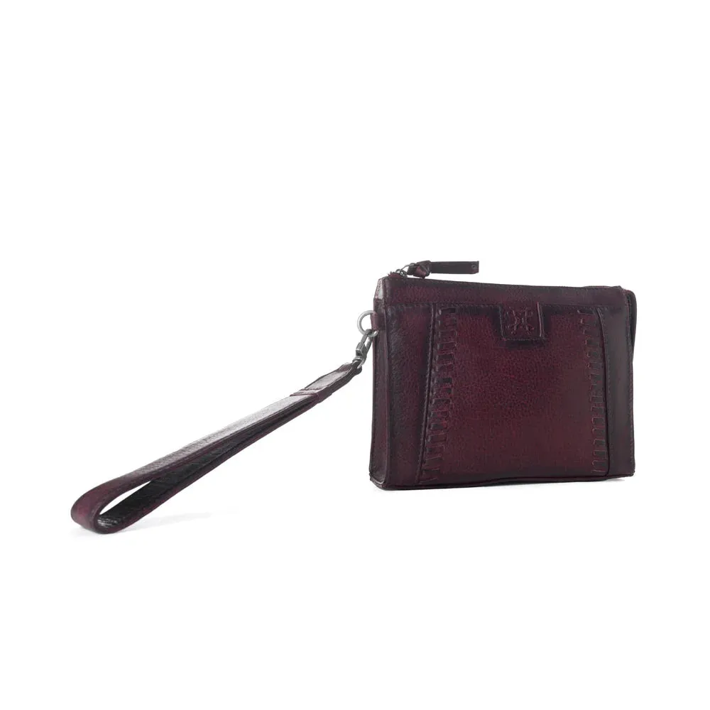 Zidana Bandera Ridge Vegetable-Tanned Leather Wristlet - Dusty Rose sold by Sunbeam product image thumbnail 2