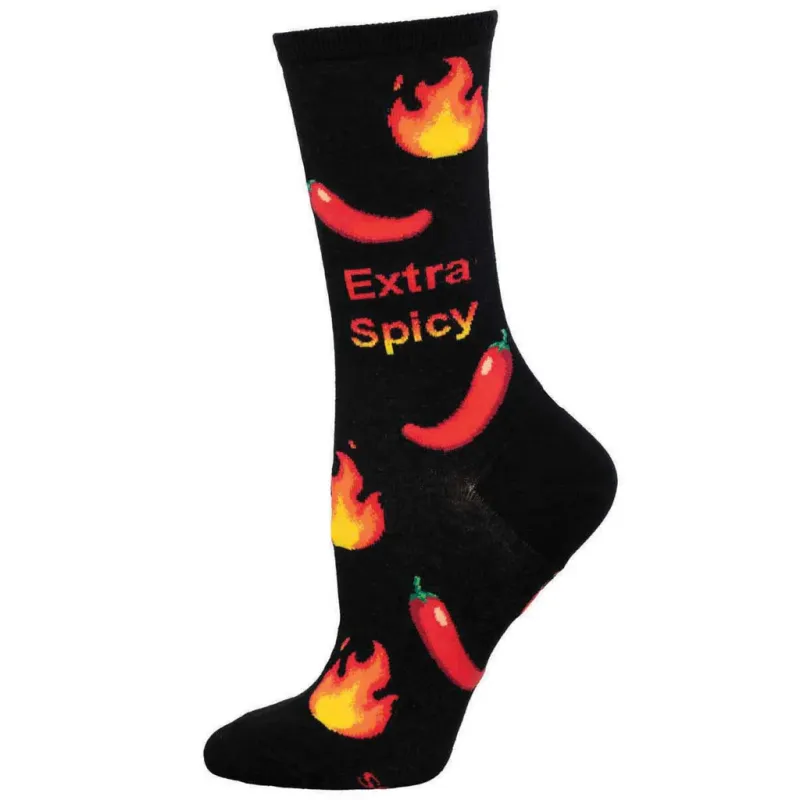 Women's Extra Spicy Cotton Crew made by Socksmith