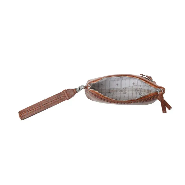 Zidana Ethel Mini Vegetable Tanned Leather Wristlet - Redwood sold by Sunbeam product image thumbnail 4