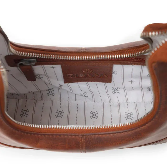 Zidana Winchester Loop Vegetable Tanned Leather Shoulder Bag - Maple Glaze sold by Sunbeam product image thumbnail 4