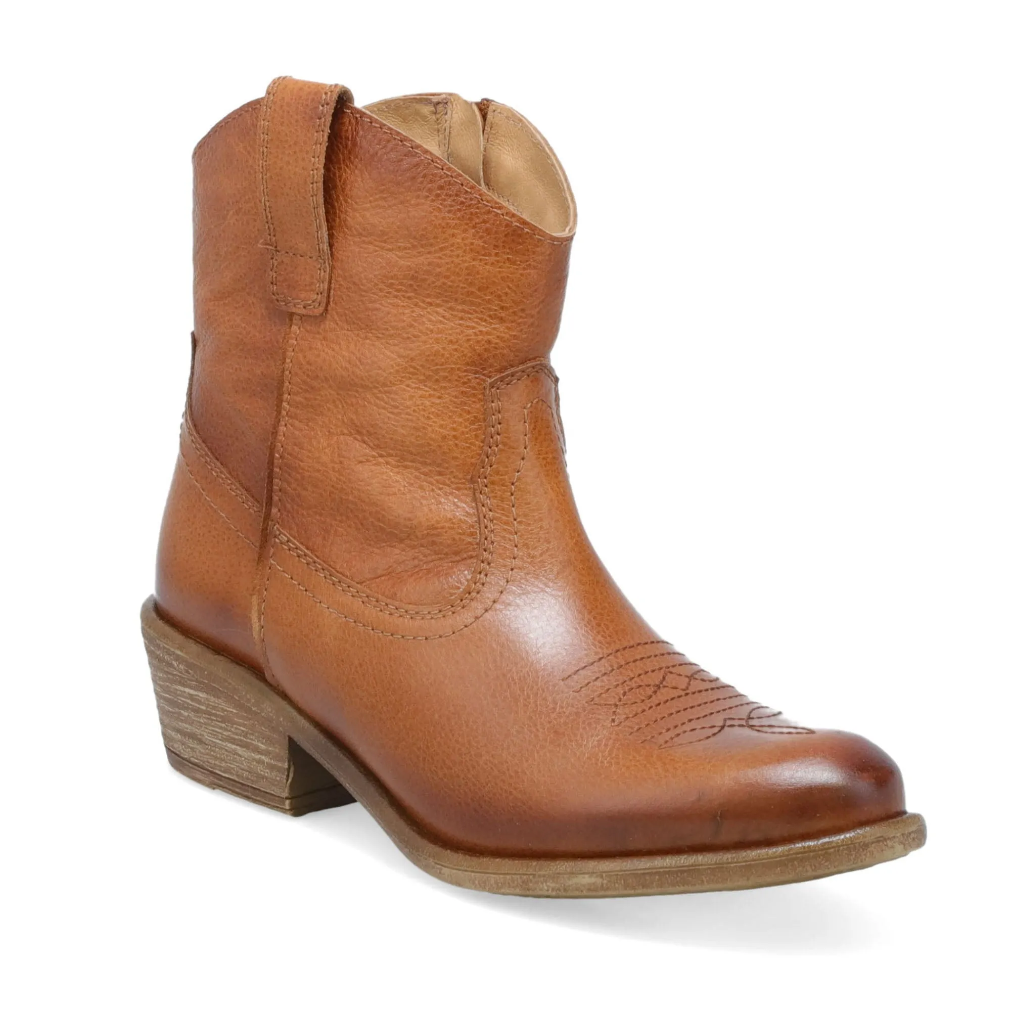 Carlitos Cowboy Ankle Boot - Brandy sold by Sunbeam product image thumbnail 2