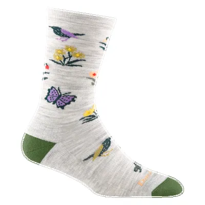 Women's Cottage Bloom Crew Lightweight Lifestyle Sock- Ash sold by Sunbeam