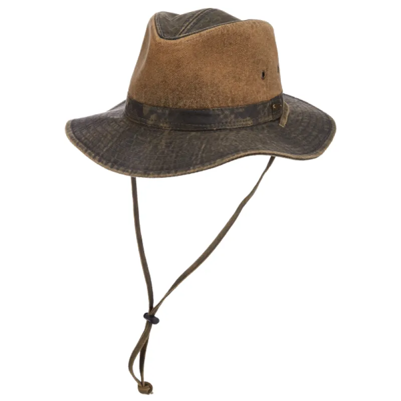 Scala Tarp Cloth Outback Hat made by Stetson