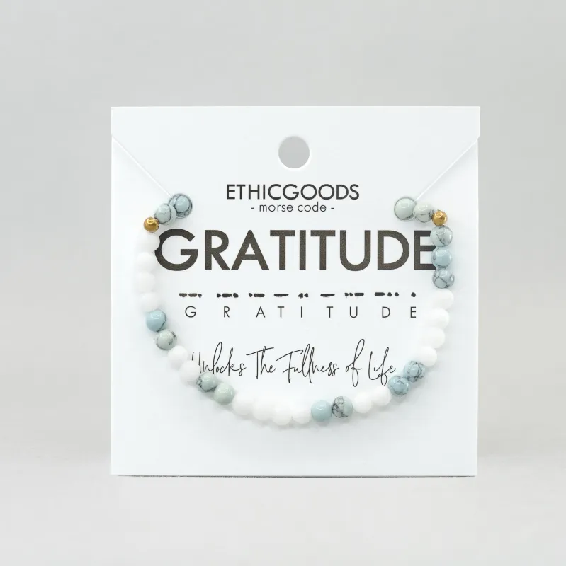 Morse Code Bracelet | GRATITUDE made by Sunbeam