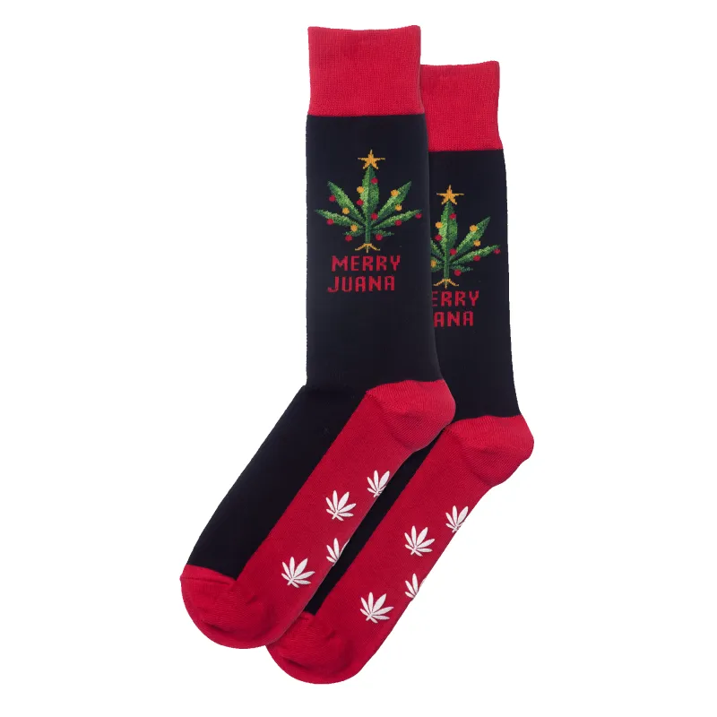 Men's HotSox Merry Juana Crew Sock made by Hot Sox