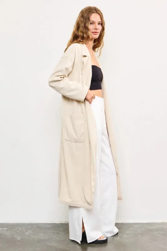 Ivory long cardigan made by Mustard Seed
