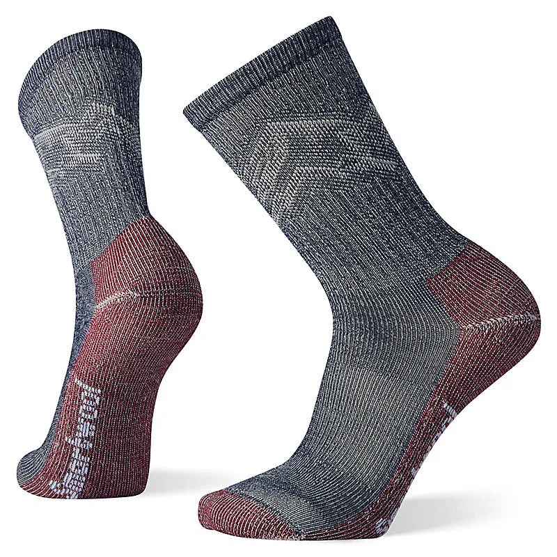 Hike Classic Edition Light Cushion Mountain Pattern Crew Socks- Deep Navy made by Smartwool