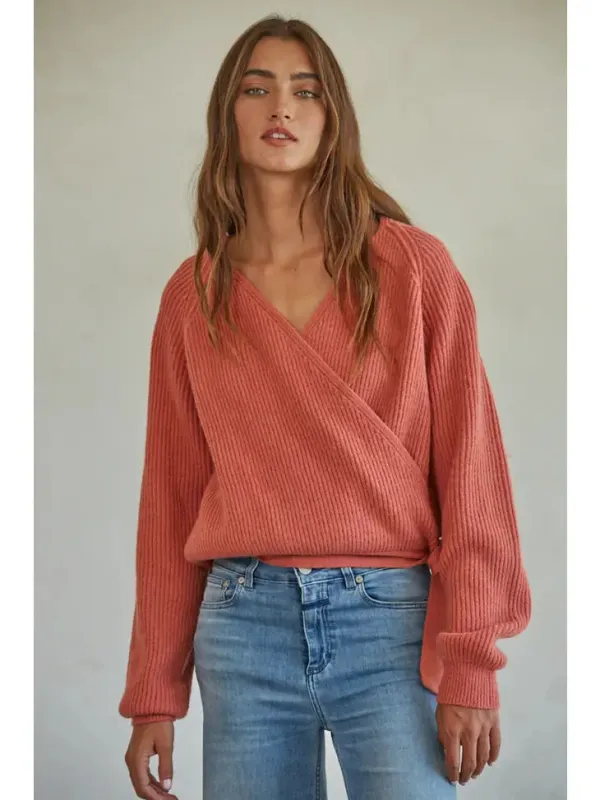 Heartfelt Top/Sweater - Dusty Red made by By Together
