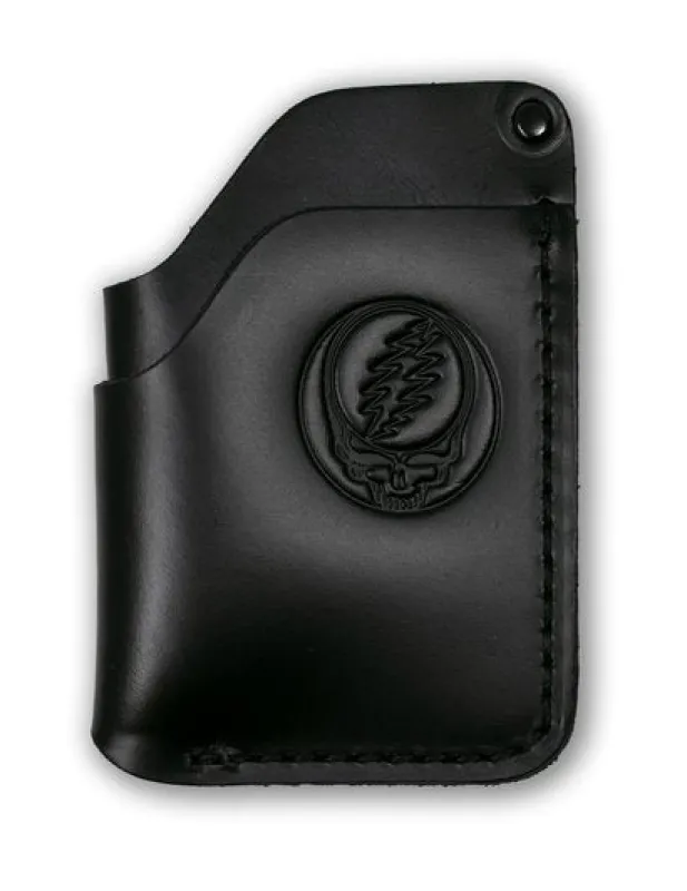 Grateful Dead Stealie Embossed Logo Wallet - Black made by Schott NYC